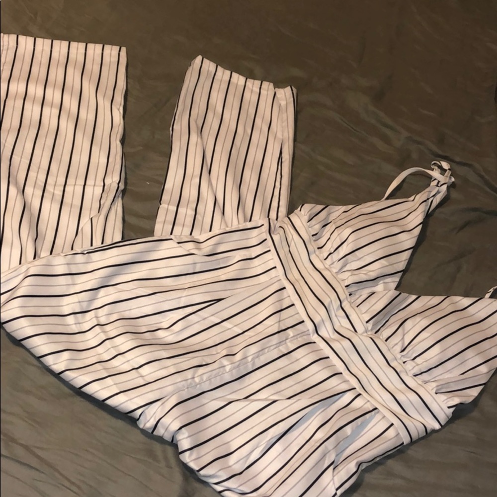 striped jumpsuit